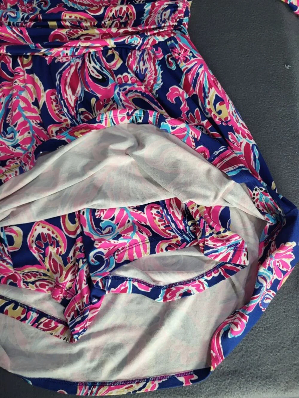 Lilly Pulitzer Women's SZ M Parigi Boat Neck Romper Multi Flitting About - Picture 4 of 10